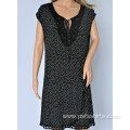 Women Black Polka Dot Dress